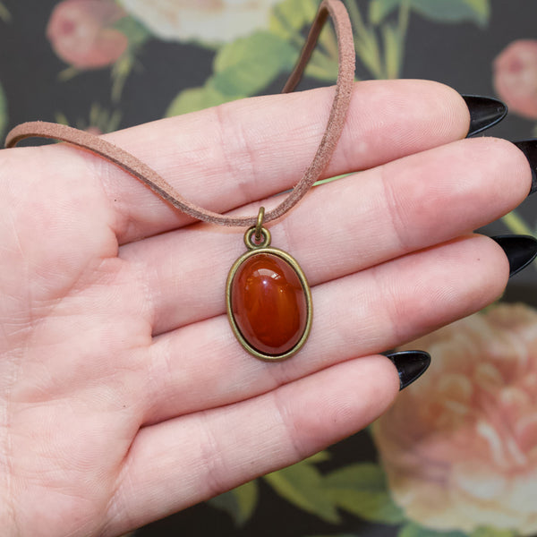 Carnelian Gemstone Choker