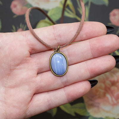 Blue Lace Agate Gemstone Choker