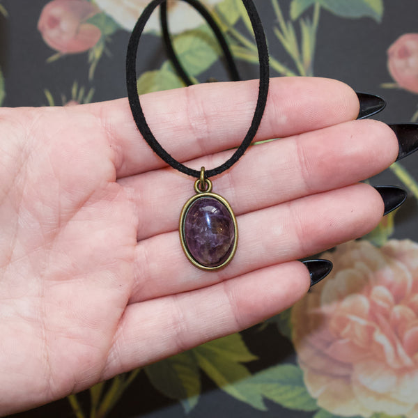 Amethyst Gemstone Choker