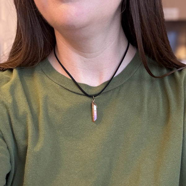 Peach Aura Quartz Choker