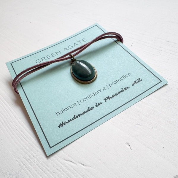 Green Agate Gemstone Choker