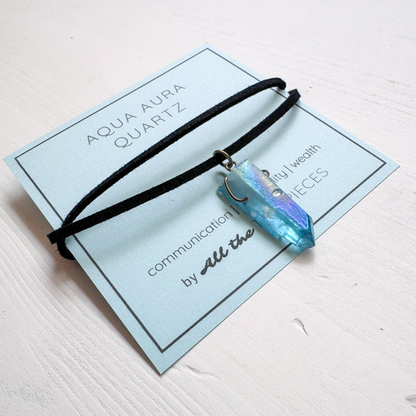 Aqua Aura Quartz Choker