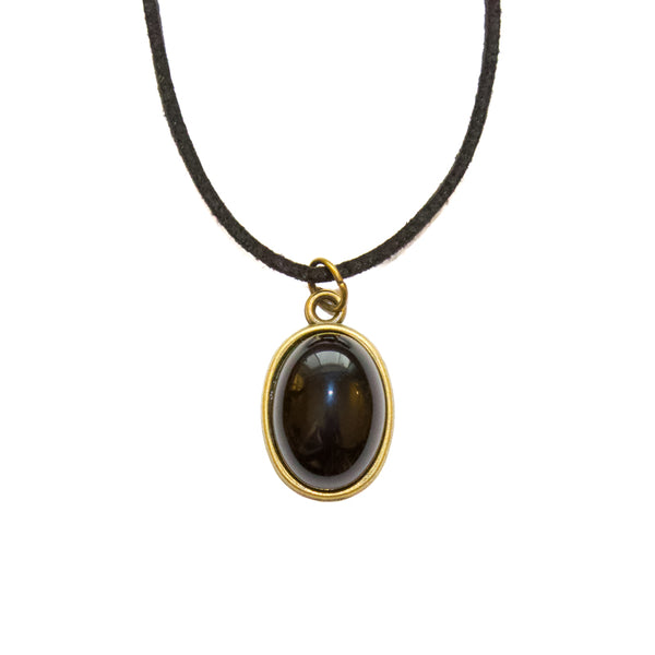 Black Agate Gemstone Choker