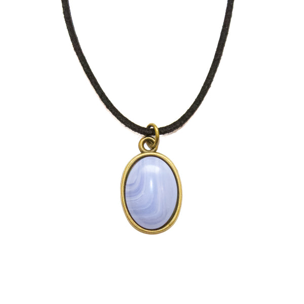 Blue Lace Agate Gemstone Choker