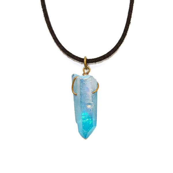 Aqua Aura Quartz Choker