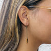 Chain & Tiger's Eye Column Drop Earrings