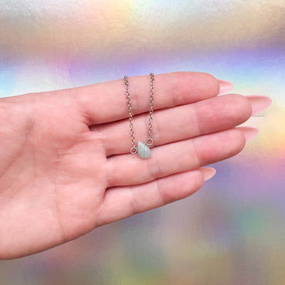 Dainty Amazonite Teardrop Necklace