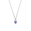 Dainty Amethyst Heart Necklace