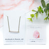 Dainty Rose Quartz Bar Necklace