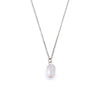 Dainty Rose Quartz Rectangle Necklace