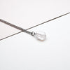 Dainty Rose Quartz Rectangle Necklace