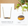 Dainty Tiger's Eye Bar Necklace