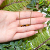 Dainty Tiger's Eye Bar Necklace