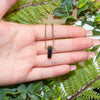 Dainty Tiger's Eye Rectangle Necklace