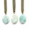 Faceted Amazonite Slab Necklace