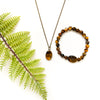 Faceted Tiger's Eye Oval Necklace