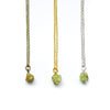 Peridot Necklace - Raw Nugget