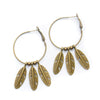 Feather Hoop Earrings