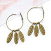 Feather Hoop Earrings