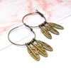 Feather Hoop Earrings