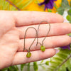 Peridot Long Hoops