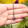 Amethyst & Malachite Necklace