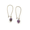 Amethyst Long Hoops