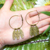 Feather Hoop Earrings