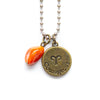 Aries & Carnelian Charm Necklace