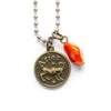 Aries & Carnelian Charm Necklace