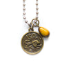 Leo & Tiger's Eye Charm Necklace