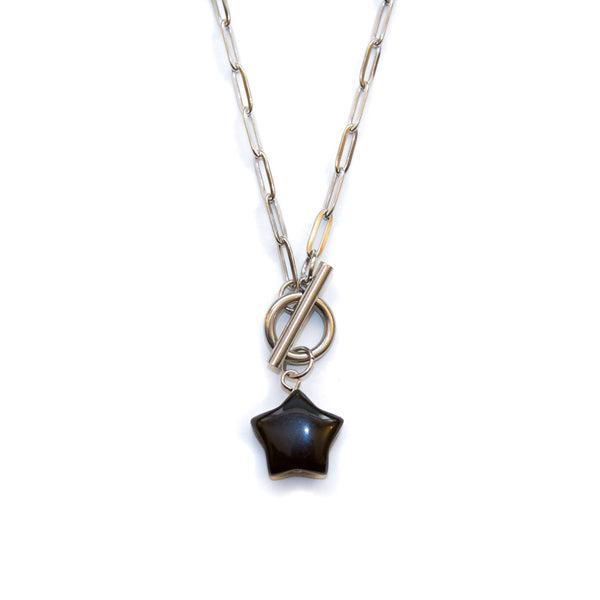 Obsidian Star Toggle Necklace