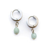Amazonite Huggie Hoop Earrings