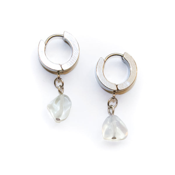 Opalite Huggie Hoop Earrings