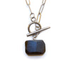 Obsidian Rectangle Toggle Necklace
