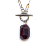Amethyst Barrel Toggle Necklace