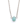 Dainty Amazonite Teardrop Necklace