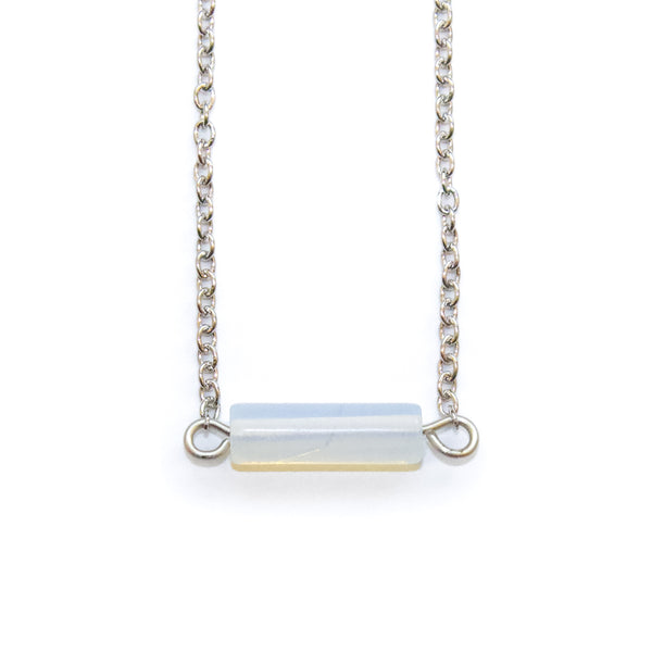 Dainty Opalite Bar Necklace