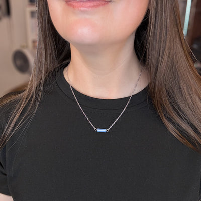 Dainty Opalite Bar Necklace