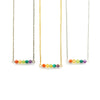 Dainty Rainbow Bar Necklace