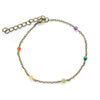 Dainty Rainbow Beaded Anklet