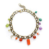 Rainbow Pebble Charm Bracelet