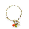 Rainbow Pebble Toggle Bracelet