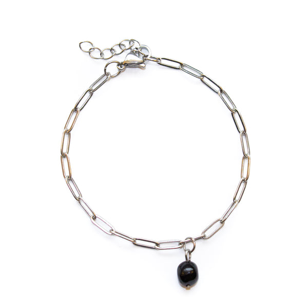 Obsidian Chain Bracelet