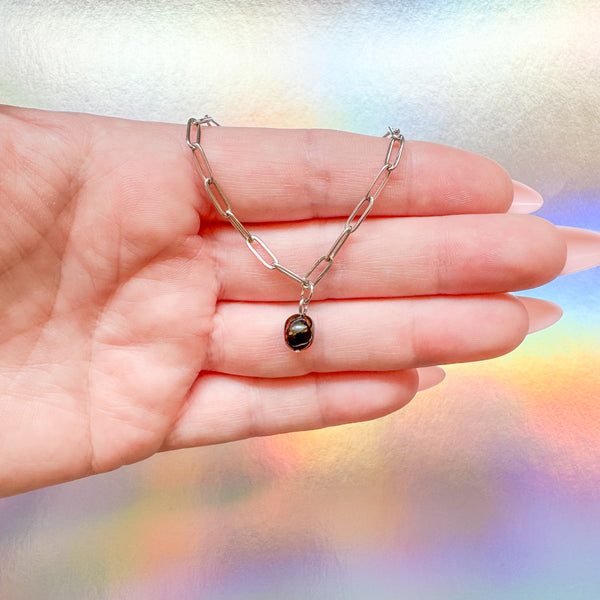 Obsidian Chain Bracelet