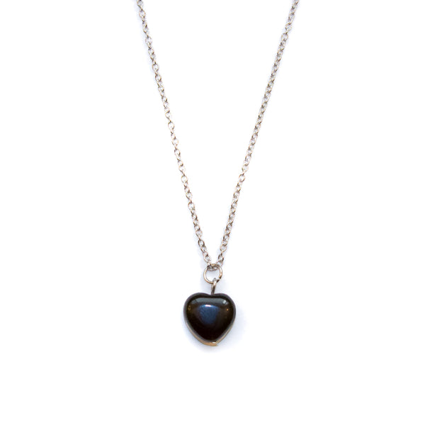 Obsidian Heart Necklace