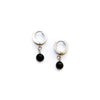 Obsidian Huggie Hoop Earrings