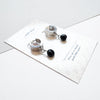 Obsidian Huggie Hoop Earrings