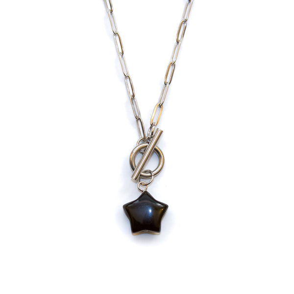 Obsidian Star Toggle Necklace