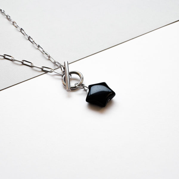 Obsidian Star Toggle Necklace